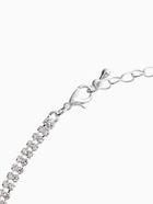 Набор 2 предмета: серьги, колье со стразами «Лёд. Круги», d=13.5 см, белый в серебре - фото 65467070