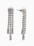 Набор 2 предмета: серьги, колье со стразами «Лёд. Клавиши», d=13.5 см, белый в серебре - фото 65467076