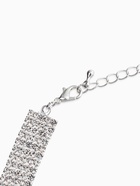 Набор 2 предмета: серьги, колье со стразами «Лёд. Клавиши», d=13.5 см, белый в серебре - фото 65467078