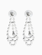 Набор 2 предмета: серьги, колье со стразами «Лёд. Паутина», d=13.5 см, белый в серебре - фото 65467093