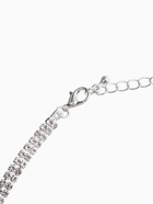 Набор 2 предмета: серьги, колье со стразами «Лёд. Паутина», d=13.5 см, белый в серебре - фото 65467094