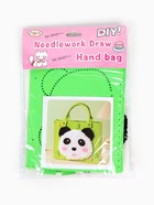 Набор для создания сумки из фетра "Панда", цвет зеленый 10939773