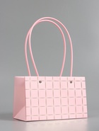 Сумка переноска для цветов, влагостойкая, розовая, с тиснением, 22×10.5×13.5±5% см 10946763