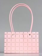 Сумка переноска для цветов, влагостойкая, розовая, с тиснением, 22×10.5×13.5±5% см 10946763