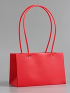 Сумка переноска для цветов, влагостойкая, красная, 22×10.5×13.5 см 10947512