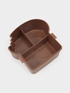 Ланч - бокс контейнер для еды Доляна «Завтрак», 3 ячейки, вилка, ложка, 16×15.5×8 см, пластик, коричневый - фото 65467160