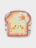 Ланч - бокс контейнер для еды Доляна «Завтрак», 3 ячейки, вилка, ложка, 16×15.5×8 см, пластик, коричневый - фото 65467163