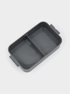 Набор посуды с собой Доляна, 4 предмета: бутылка 500 мл, ланч-бокс 20×17×5.5 см, вилка, ложка, пластик, серый - фото 65467183