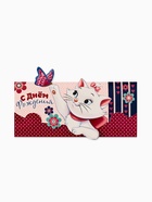 Конверт для денег формовой «Кошечка», 17.5 ? 8 см (комплект 5 шт) - фото 65467218