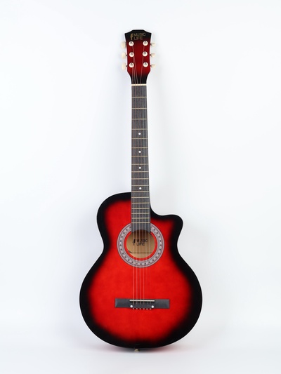 УЦЕНКА Гитара акустическая Music Life QD-H38Q-JP красная, 6-ти струнная, 97 см