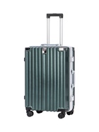 УЦЕНКА Чемодан пластиковый, 24", 38×24×67, на молнии, 2 кодовых замка, крючок, тёмно-зеленый - Фото 4