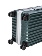 УЦЕНКА Чемодан пластиковый, 24", 38×24×67, на молнии, 2 кодовых замка, крючок, тёмно-зеленый - Фото 14