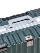 УЦЕНКА Чемодан пластиковый, 24", 38×24×67, на молнии, 2 кодовых замка, крючок, тёмно-зеленый - Фото 16