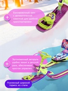 УЦЕНКА Снегокат «Тимка спорт 4-1» Смешарики, со спинкой, зелёный, фиолетовый, ТС4-1/СШ1 Nika - Фото 2