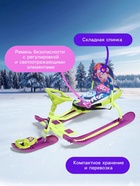 УЦЕНКА Снегокат «Тимка спорт 4-1» Смешарики, со спинкой, зелёный, фиолетовый, ТС4-1/СШ1 Nika - Фото 4