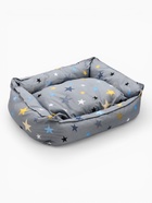 Лежанка для животных «Пухлик», 58×46×16 см, серая 10970368