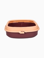 УЦЕНКА Туалет с бортом 40×34×11 см, бордовый 10982147