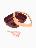 УЦЕНКА Туалет с бортом 40×34×11 см, бордовый 10982147