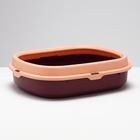 УЦЕНКА Туалет с бортом 40×34×11 см, бордовый 10982147