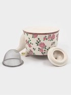 Чайник заварочный «Розы», металлическое сито, 900 мл, керамика, белый - фото 809476605