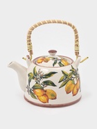Чайник заварочный «Лимоны», металлическое сито, 900 мл, керамика, белый - фото 809476606