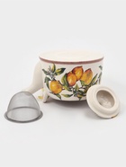 Чайник заварочный «Лимоны», металлическое сито, 900 мл, керамика, белый - фото 809476609