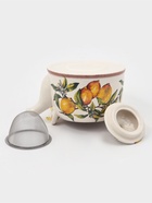 Чайник заварочный «Лимоны», металлическое сито, 900 мл, керамика, белый - фото 809490807