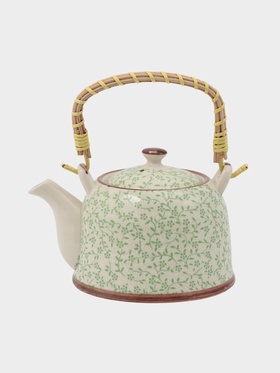 Чайник заварочный «Лепестки», металлическое сито, 900 мл, керамика, белый 10939764