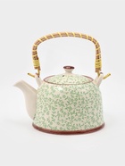 Чайник заварочный «Лепестки», металлическое сито, 900 мл, керамика, белый - фото 809476614