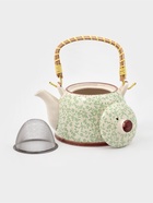 Чайник заварочный «Лепестки», металлическое сито, 900 мл, керамика, белый - Фото 3