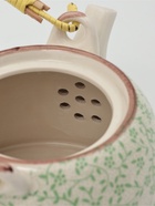 Чайник заварочный «Лепестки», металлическое сито, 900 мл, керамика, белый - фото 809476616