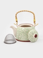 Чайник заварочный «Лепестки», металлическое сито, 900 мл, керамика, белый - фото 809490817