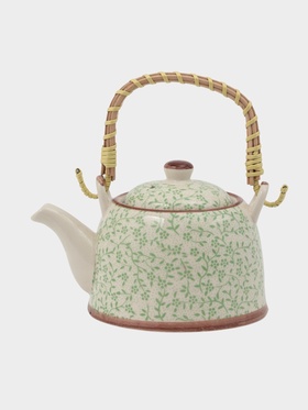 Чайник заварочный «Лепестки», металлическое сито, 600 мл, керамика, белый 10939765