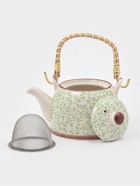 Чайник заварочный «Лепестки», металлическое сито, 600 мл, керамика, белый - фото 809490823