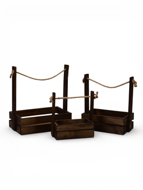 {{photo.Alt || photo.Description || 'УЦЕНКА Набор кашпо деревянных 3 в 1 (30.5×18.5×35; 25.5×15×30; 20×12×23) «Аром», палисандр'}}