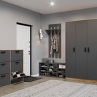 УЦЕНКА Обувница Статная-2, 1262×352×532, тёмно серый - Фото 3