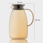 УЦЕНКА Кувшин «Богема», 1.8 л, с металлической крышкой, стекло, золотистый - Фото 2