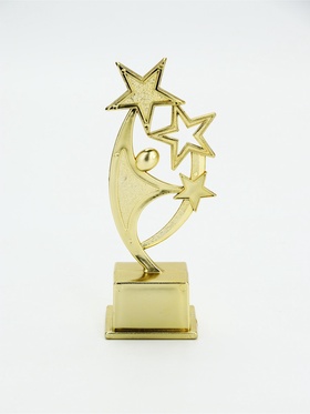 Наградная фигура под нанесение «Человек со звездами», золото, пластик