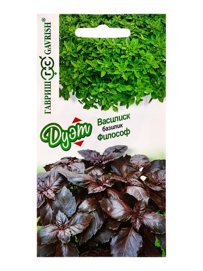 Семена Базилик «Василиск», 0.1 г + «Философ», 0.1 г, «Гавриш»