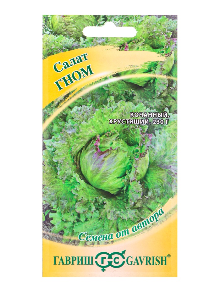 Семена Салат Гном 0,5 г автор. мини, кудрявый, хрустящий,темно-зеленый - Фото 1