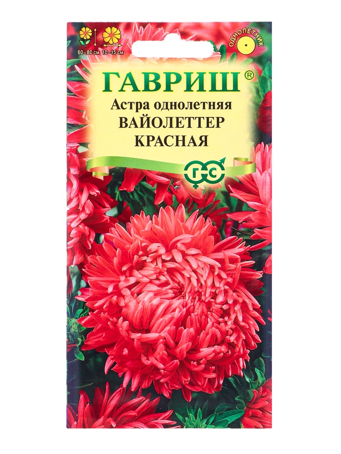 Семена цветов Астра Вайолеттер красная, однолетняя (пионовидная) 0,3 г