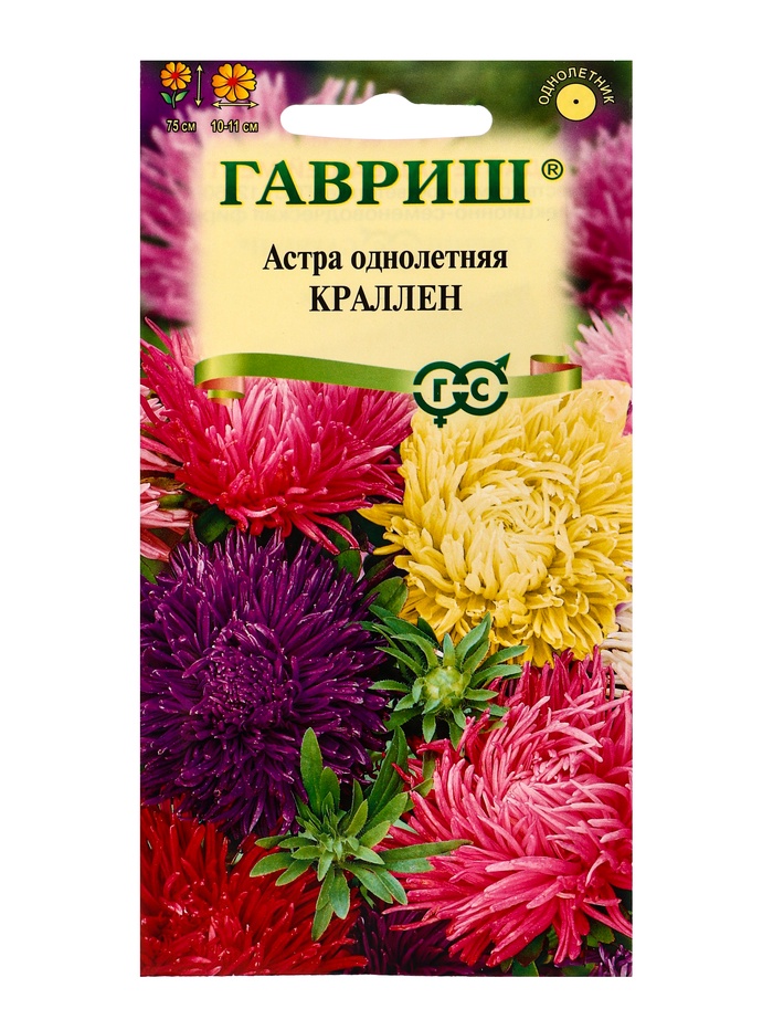 Семена цветов Астра Краллен, однолетняя (коготковая смесь) 0,3 г