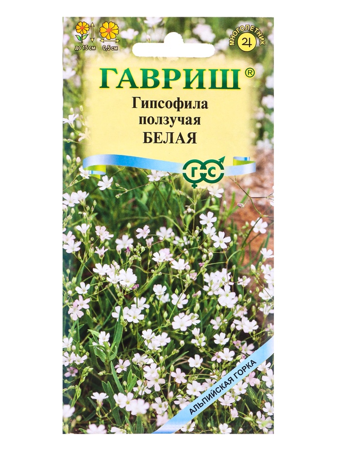 Семена цветов Гипсофила ползучая, Белая* 0,05 г - Фото 1