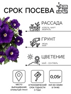 Семена цветов Петуния «Синее море» крупноцветковая, 0.05 г - Фото 2