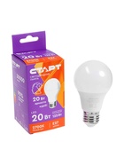 Лампа светодиодная СТАРТ, 20 Вт, Е27, 2700К, 1600 Лм, теплый свет 10981047