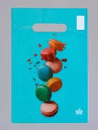 Пакет подарочный «Печеньки Макарон» полиэтиленовый, с вырубной ручкой, 30×20 см 30 мкм - Фото 2