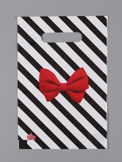 Пакет подарочный «Алый бантик» полиэтиленовый, с вырубной ручкой, 30×20 см 30 мкм