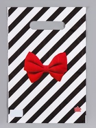 Пакет подарочный «Алый бантик» полиэтиленовый, с вырубной ручкой, 30×20 см 30 мкм - Фото 2