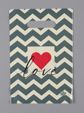 Пакет подарочный Влюбленность  30 х 20 см 30 мкм 10980797