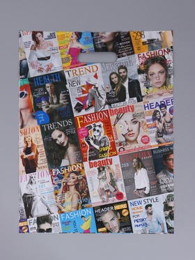 Пакет подарочный полиэтиленовый, с вырубной ручкой «Паблик», 40×31 см, 30 мкм (50 шт)